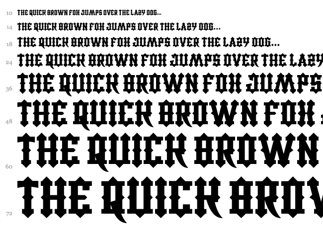 Carnival Trash font waterfall
